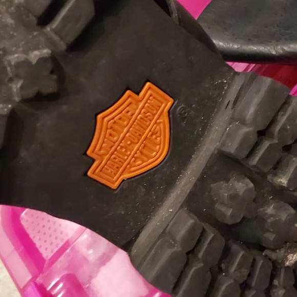 Harley-Davidson Womens Motorcycle Black Leather Boots Size 5.5 - Picture 9 of 11